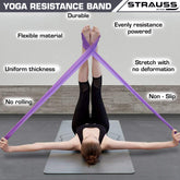 Strauss Yoga Resistance Bands (Pack of 3) and Yoga Foam Roller 45 cm, (Blue)